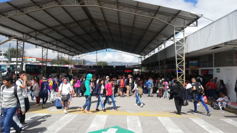 Los viajeros usaron los terminales terrestres de Carcelén, al norte, y Quitumbe, al sur.