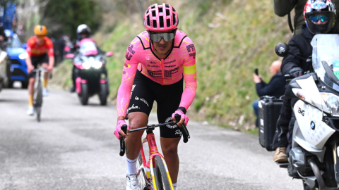 Richard Carapaz, durante la Tirreno - Adriático, el 9 de marzo de 2024.