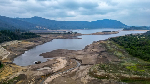 El embalse San Rafael cercano a Bogotá, está en niveles mínimos.