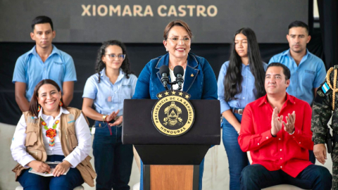 La presidenta de Honduras y titular de Celac, Xiomara Castro, en un evento el 2 de abril de 2024.