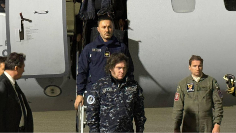 El presidente de Argentina, Javier Milei, en Ushuaia, Argentina, el 4 de abril de 2024.