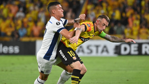 Damián 'Kitu' Díaz, durante el partido de Barcelona SC ante Talleres por Libertadores, el 10 de abril de 2024.