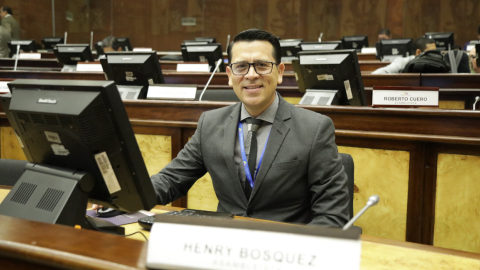 El legislador Henry Bósquez en una sesión del Pleno en diciembre de 2023.