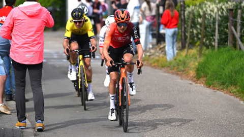 El inglés Thomas Pidcock, durante la Amstel Gold Race, el 14 de abril de 2024.