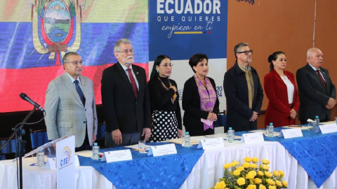 Inauguración del voto en el exterior, el 20 de abril de 2024.