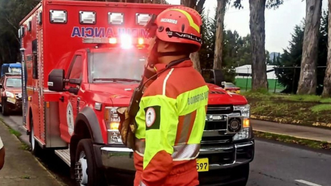 Imagen referencial. Ambulancia de Bomberos de Quito.