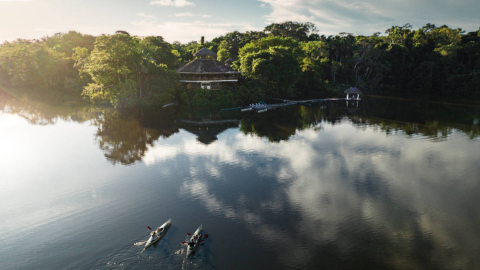 Vista aérea de la Amazonía en Ecuador, en 2024.