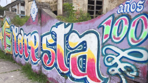 Grafiti por los 100 años del barrio La Floresta