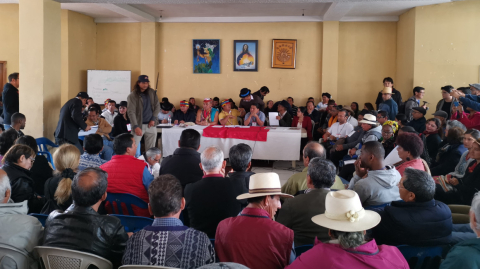 El Parlamento Popular instaló su sesión en Quito, en la casa de la Conaie, el 25 de octubre de 2019.