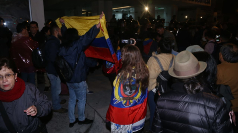 Protestas de los simpatizantes del correísmo.