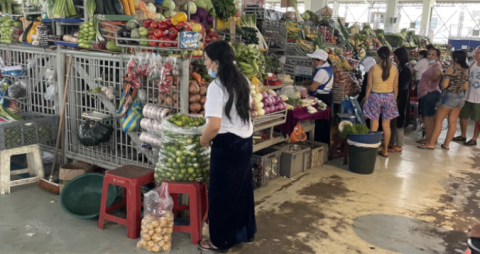 Comerciantes de mercados de Guayaquil, el 20 de junio de 2022.