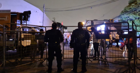 Los alrededores a la estación, donde se realiza el debate presidencial del CNE, fueron cerrados.