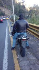 Sancionado en moto