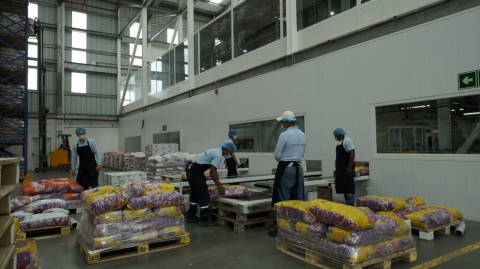 Planta de producción de detergente de La Fabril, en Montecristi, en 2020. 