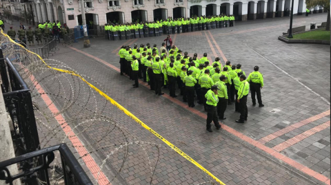 El Palacio de Carondelet la mañana del 4 de octubre del 2019.