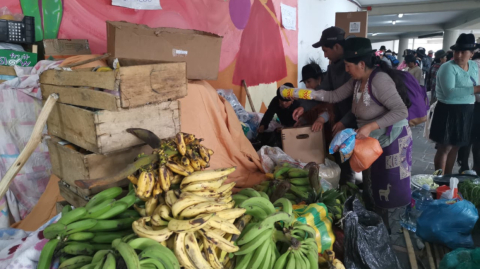 El movimiento indígena instalado en la Casa de la Cultura en Quito, el 8 de octubre de 2019.