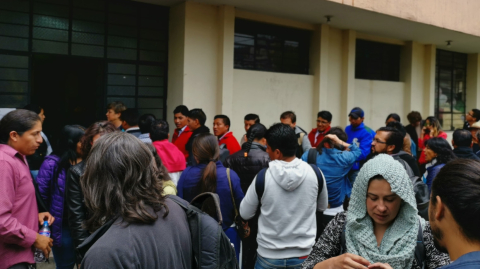 El Parlamento Popular instaló su sesión en Quito, en la casa de la Conaie, el 25 de octubre de 2019.