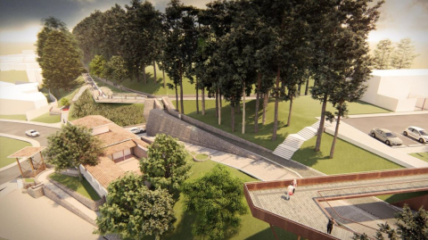 Render del Parque del Arco que se construirá en Cuenca.