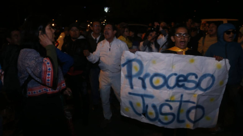 Protestas de los simpatizantes del correísmo.