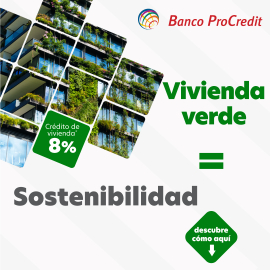 El cliente cuenta con el acompañamiento del banco para comprar o construir una vivienda que ahorre hasta un 20% de agua, luz y materiales de construcción.