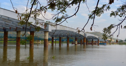 El puente sobre el río Daule tiene un avance del 85%, incluye un anillo vial y un paso elevado.