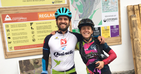 Álex Caamaño y Dani Costa y su reto en bicicleta.