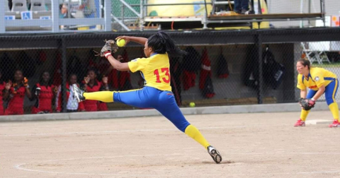 La deportista de 22 años, en un encuentro en Guayaquil con la selección nacional.