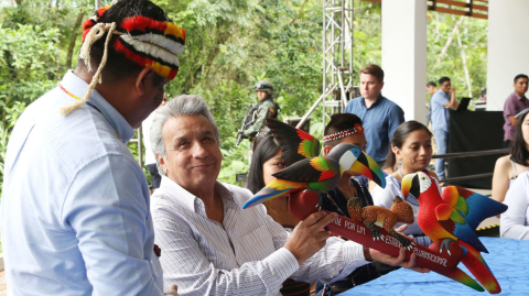 En Tena el 12 de febrero de 2019, el presidente Lenín Moreno entregó las nuevas instalaciones de la universidad amazónica IKIAM.