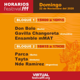 Horarios de "El Festivalff" para este domingo 22 de noviembre.