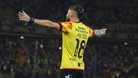 Francisco Fydriszewski, durante un partido de Barcelona SC en el estadio Banco Pichincha, el 25 de mayo de 2024.