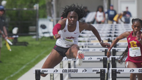 Maribel Caicedo, durante un campeonato en Estados Unidos, el 11 de mayo de 2024.