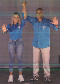 Fotografías de María Fernanda Vargas y Rafael Correa, parte del expediente del caso Purga.