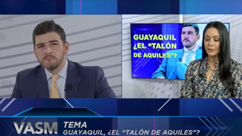 El alcalde de Guayaquil, Aquiles Alvarez, en una entrevista en el programa Vera a su manera, el 19 de mayo de 2024. 