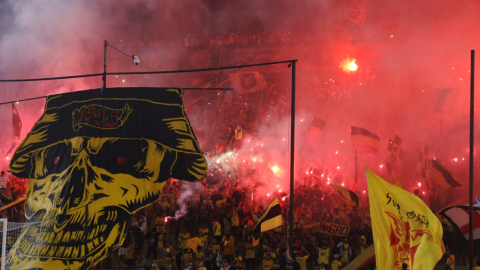 Así recibió la hinchada a Barcelona SC, este 22 de mayo de 2024, en el partido ante Liga de Quito por LigaPro.