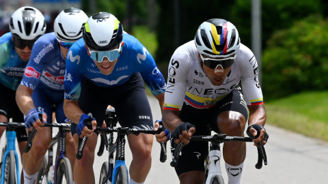 El ciclista ecuatoriano del Ineos Grenadiers, Jhonatan Narváez, durante la Etapa 19 del Giro de Italia, este 24 de mayo de 2024.