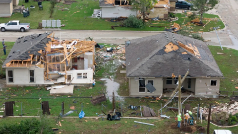 Casas devastadas en Kentucky por los tornados. 