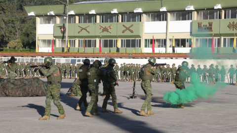 Estudiantes en la Escuela Superior Militar “Eloy Alfaro” (ESPE), el 27 de mayo de 2024.