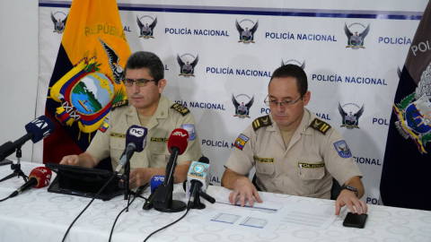 Rueda de prensa del general de distrito Freddy Sarzosa. Quito 30 de mayo 2024.