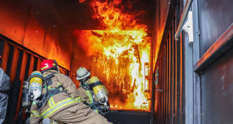 Prácticas de la Academia de Bomberos Guayaquil.