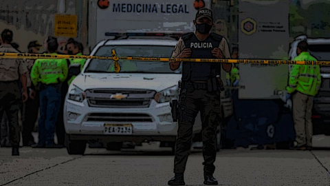 Vehículo de Medicina Legal de la Policía Nacional.