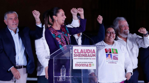 La presidenta electa de México, Claudia sheinbaum. festeja su triunfo en las elecciones presidenciales, el 2 de junio de 2024.