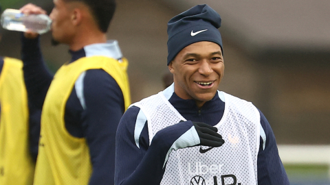 Kylian Mbappé, durante un entrenamiento con la selección de Francia, el 1 de junio de 2024.