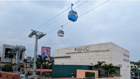 El Museo Antropológico y de Arte Contemporáneo (MAAC), en el Malecón de Guayaquil. 