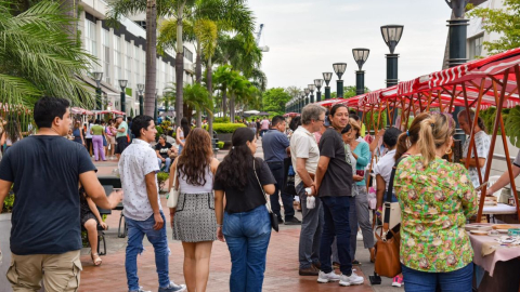 Imagen referencial. Personas caminan en Guayaquil, en febrero de 2024.