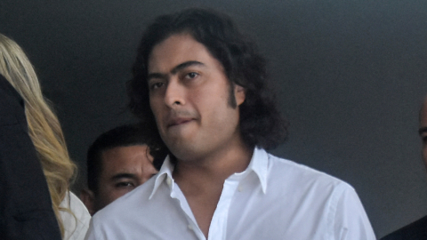 Nicolás Petro llega a una audiencia en la Corte Suprema de Justicia en Barranquilla, 14 de marzo de 2024.