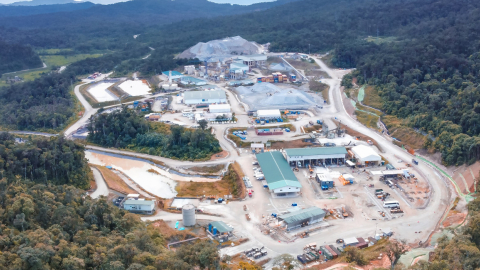 Imagen panorámica de la mina de oro Fruta del Norte, en Zamora Chinchipe. Esta mina es propiedad de Aurelian Ecuador, filial de Lundin Gold. Foto archivo de Lundin Gold. 