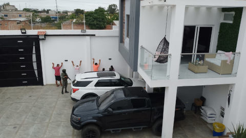 Imagen aérea de la vivienda del hermano  menor de alia 'Fito' en Manta, Manabí, el 12 de junio de 2024.