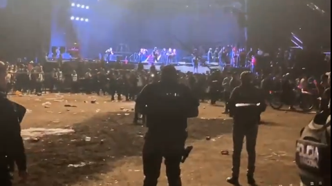 Una falsa alerta de bomba causó pánico en el concierto de Machala, previo a la presentación de Christian Nodal este 13 de junio de 2024.