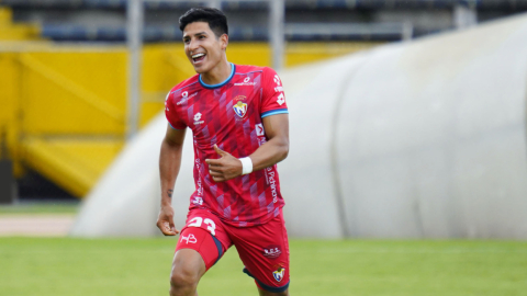 Daniel Patiño, durante un partido de El Nacional en el estadio Olímpico Atahualpa, el 26 de mayo de 2024.