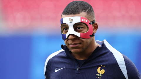 Kylian Mbappé, durante un entrenamiento con Francia, el 20 de junio de 2024.